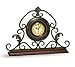 Scroll Design Metal And Wood Mantle Clock Beautiful Home Decor