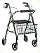 4 Wheel Aluminum Rollator Padded Seat Green