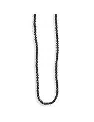 MMA Silver - Faceted Black Spinel Bead Necklace