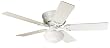 Hunter 20810 Low Profile lll Plus, 52-Inch Ceiling Fan with Five Blades, White