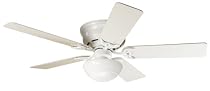 Hunter 20810 Low Profile lll Plus 52-Inch Ceiling Fan with Five Blades, White