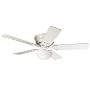 Hunter 20810 Low Profile lll Plus 52-Inch Ceiling Fan with Five Blades, White