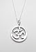 OM Necklace Sterling Silver Yoga Sanskrit Symbol Charm