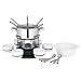 Trudeau 24-Piece Stainless-Steel Lazy Susan 40-Ounce Fondue Set