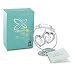 Crystocraft 25th Pearl Wedding Anniversary Special Occasion Gift Idea Silver Ring with Hearts