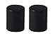 Urbanest Cylinder Lamp Finial for Lamp Shades, Set of 2, Black