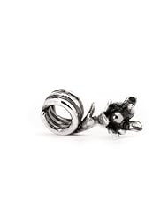 Novobeads Morning Glory Sterling Silver Charm Bead - Made in USA w imported materials - Fits all major bead bracelets