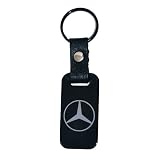Mercedes Benz Black Key Chain Fob Leather Strap