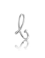 Bling Jewelry Sterling Silver Letter B Script Initial Pendant 18 inches