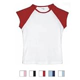 Bella - Girl's Cap-Sleeve Raglan T-Shirt (B9020)
