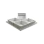10 Strawberry Street Whittier 16-Inch 4-Pocket Tray, White