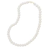 18 Inch 14k Yellow Gold 7.5-8mm Freshwater Pearl Necklace