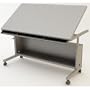Art Table 48" x 30" -Gray Frame, Gray Surface