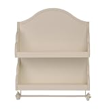 Simply Shabby Chic Dual Shelves with Towel Bar - Sour Cream