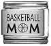 Jewelry : Clearly Charming Basketball Mom Laser Italian Charm