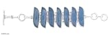 Bracelet, 'Sea Waves' 1.6 W 7.9 L