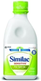 Similac Sensitive For Spit-Up - 100 / 5 fl oz (148 ml), Unflavored, Ready-to-Feed 1 qt (946 ml) Bottle - 1 case (6 Each)