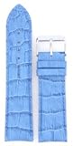 Light Blue Leather Band Crocodile Grain 26mm