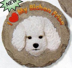 BICHON FRISE Dogs Garden STEPPING STONE or PLAQUE New!