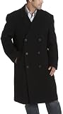 London Fog Mens 100% Wool Double Breasted Top Coat