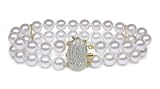 6.5x7mm AAA Quality Japanese Akoya Double Strand Bracelet - 8 inches (Turtleback Clasp)