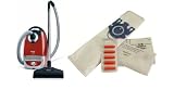 10 PACK OF Cat & Dog Turbo 5000 S5 SERIES GN Compatible Replacement Vacuum Cleaner Hoover DUST BAGS & 4 x FILTERS Made By Qualtex FOR MIELE SERIES & 10 x Exclusive PINK FLOWER FRESH Air Freshener Sticks - FREEPOST