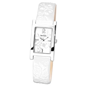 Pierre Lannier - 192D600 - Tendance - Montre Femme - Quartz Analogique - Cadran Blanc - Bracelet Cuir Blanc