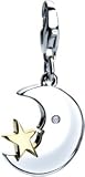 Moon and Star Sterling Silver Diamond Charm by Hot Diamonds