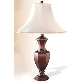 FTS Value SHIPPING - Traditional resin table lamp w/silk shade - 101-102-81