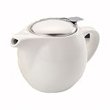 Creative Home 16 oz Ceramic Teapot with S/S Lid & Infuser - White