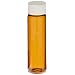 National Scientific Glass Sample Amber Vials with PTFE/Foam Urethane Liner Septum, 16ml Volume (Pack of 200)