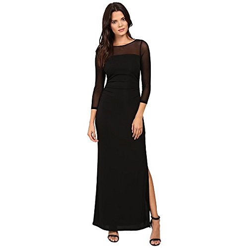 ランドリーバイシェリーシーガル トップス ワンピース Matte Jersey Gown w/ Mesh Sleeves Black [並行輸入品]