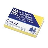 Recycled Oxford Colored Index Cards, Unruled, 4x6, Canary, 100/Pack ESS7420CAN