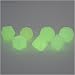 GameScience: Polyhedral 7-Die Set - Translucent / Gem Un-Inked Precision Dice - Green Glow (Glow in the Dark)
