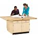 Diversified Woodcrafts WW32-0V Solid Maple Wood 4 Station Workbench, Maple Top, 60" Width x 30" Height x 54" Depth