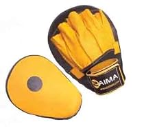 Focus Pads Curved Black/Yellow - LEATHER (pair)