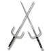 Sporting Goods : Martial Arts Chrome Sai Daggers