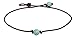 High Quality Single Stone Genuine Turquoise (10mm) Choker Necklace on Brown Leather Cord, 16