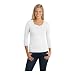 District Threads - Junior Ladies 3/4-Sleeve Perfect Weight Scoop Henley