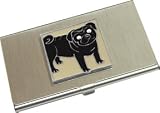 Black Pug Business Card Case