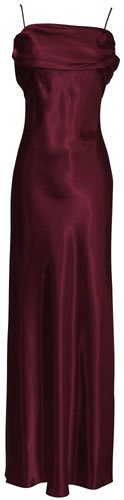 Grecian Satin Prom Formal Gown Long Holiday Party Cocktail Dress Bridesmaid, XL, Burgundy