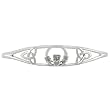 Sterling Silver Claddagh and Triquetra Cuff Bracelet