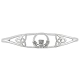 Sterling Silver Claddagh and Triquetra Cuff Bracelet