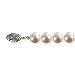 Classic White 9.5-10mm Single Strand AS2R2 Cultured Pearl Necklace w. 14k Gold Diamond Clasp (18) - by Dahlia Classic Jewelry Collection