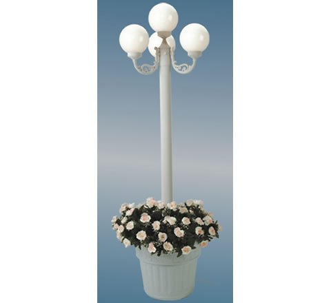 Park Style Patio Planter Lamp, Black