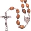 Top Quality Jerusalem Cross Olive Wood Rosary - With Certificate of Authenticity (51 cm or 20")
