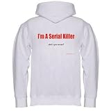 I'm A Serial Killer what's your excuse? Adult Zippered Hooded (Hoody Hoodie) Sweatshirt Fleece Jacket Large Lt Blue