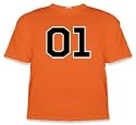 Dukes of Hazzard "01" General Lee T-shirt Orange