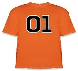 Dukes of Hazzard "01" General Lee Childrens T-shirt Orange