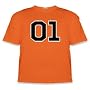 Dukes of Hazzard "01" General Lee T-shirt Orange
